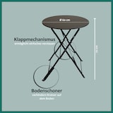thumbnail of Bistrotisch Ø60xH70 cm klappbar - Metall Dunkelgrau