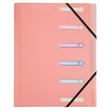 thumbnail of Exacompta 56170E 10x Fächermappe für A4 aus Polypropylen mit Gummizug, 3 Klappen und 6 Fächern, Chromaline Pastell - Farben sortiert