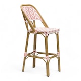 thumbnail of Banqueta de bar ALMA - Trançado rosa e branco