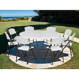 thumbnail of METRO PROFESSIONAL Bankett Stehtisch klappbar Pamua, Stahl, HDPE-Tischplatte, Ø 160 x 74 cm, weiß