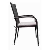 thumbnail of METRO Professional Sedia da esterno impilabile con braccioli Mohim, polirattan, marrone