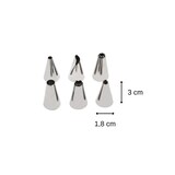 thumbnail of Lot de 6 douilles à pâtisserie en inox petit modèle Zenker Smart Pastry
