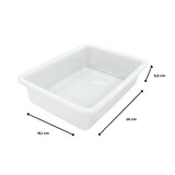 thumbnail of Confezione da 12 contenitori con coperchio (2,2 l) 26,8 x 19,7 x 7 cm - per impasti, pasticcini, pizze, pane. In polipropilene per uso alimentare