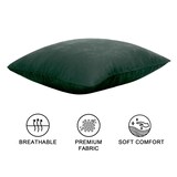 thumbnail of Intirilife 2x Kissenbezug Kissenbezüge aus Samt 40x40 cm in Grün - Bezüge für Sofakissen Zierkissen Couchkissen Dekokissen