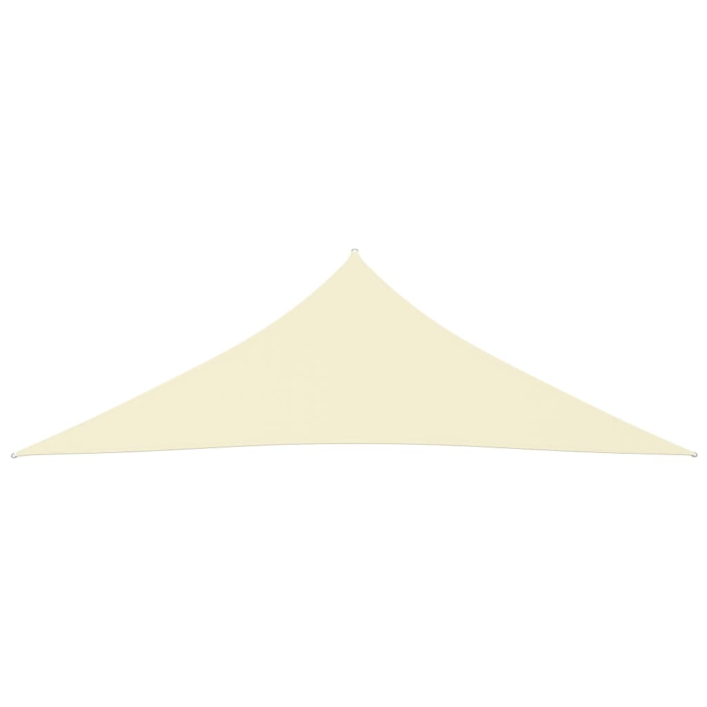 Voile de parasol tissu oxford triangulaire 5x5x6 m crème Modèle Jardin Kappa Prime