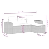 thumbnail of vidaXL 4-tlg. Garten-Sofagarnitur mit Kissen Beigemischung Poly Rattan