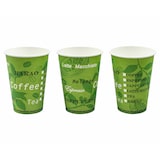 thumbnail of 500x BIO Automatenbecher Kaffeebecher Pappbecher 70,3mm O  Bio Green 180 ml