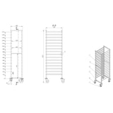 thumbnail of Combisteel afruimwagen met 16 rails voor GN1/1