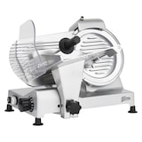 thumbnail of H.Koenig Elektrische Allessnijder MSX220, Voor vleeswaren, professioneel, Snijdikte 0–12 mm, Italiaans mes 20 cm, Ingebouwde slijper, 282 tpm, Zilver
