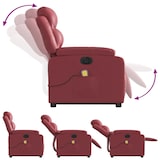 thumbnail of vidaXL Massagesessel mit Aufstehhilfe Elektrisch Weinrot Kunstleder