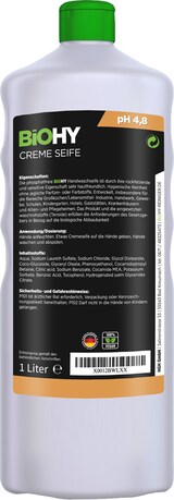 thumbnail of BiOHY Creme Seife (2x1l Flasche) | Hautschonende, rückfettende und geruchsneutrale Handseife PHOSPHATFREI | Ohne Parfüm und Farbstoffe