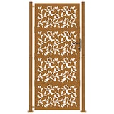thumbnail of vidaXL Poort met bladontwerp 105x205 cm weervast staal