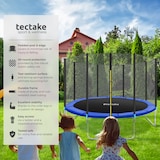 thumbnail of tectake Trampolino con rete di protezione  Nero/Blu