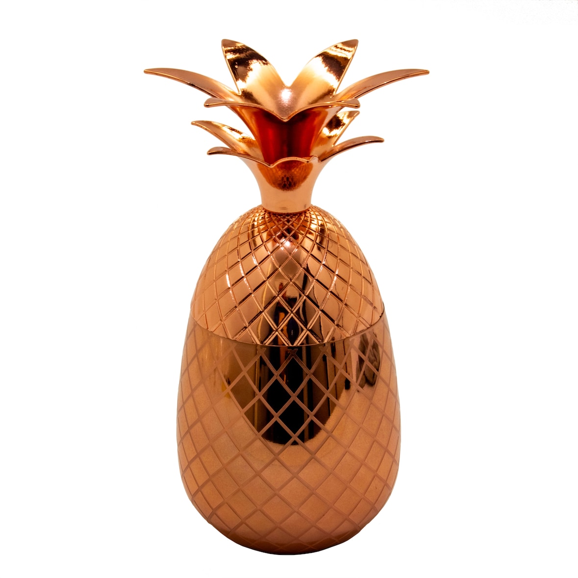 AcMax Ananas Becher Kupferbecher gehämmert Cocktailbecher mit Hammerschlag