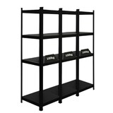 thumbnail of PROREGAL MegaDeal 3x All Black Series Schwerlastregal Ragnar HxBxT 150x45x45cm Fachlast 100kg Matt Schwarz, Steckregal, Garagenregal, Lagerregal