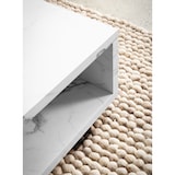 thumbnail of Couchtisch 100x50x25 cm Weiß Sofatisch in Marmor-Optik Modern, Design Wohnzimmertisch Rechteckig mit Stauraum, Loungetisch Schlicht, Kaffeetisch