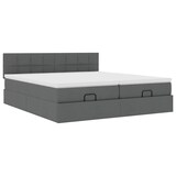 thumbnail of vidaXL Ottoman-Bett mit Matratzen & LEDs Dunkelgrau 180x200 cm Stoff