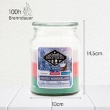 thumbnail of Duftkerze Candle Brothers Winter Wonderland, Kerze im Glas, 2 Dochte, 510g, 100h Brenndauer, Raumduftkerze, grün-rot