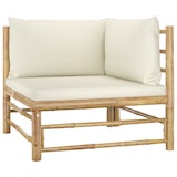 thumbnail of vidaXL 4-tlg. Garten-Lounge-Set mit Cremeweißen Kissen Bambus