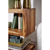 thumbnail of Beistelltisch `S` Cube `Nako`: Sheesham-Holz, S-Form, 44x30 cm, 60 cm Höhe, handgefertigt. Braun, 44x30x60 cm | Kadima Design