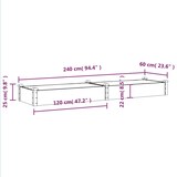 thumbnail of Helloshop26 - Hochbeet-Pflanzkasten für Pflanzen Blumen Terrasse Garten 240 x 60 x 25 cm massives Tannenholz grau 02_0039846