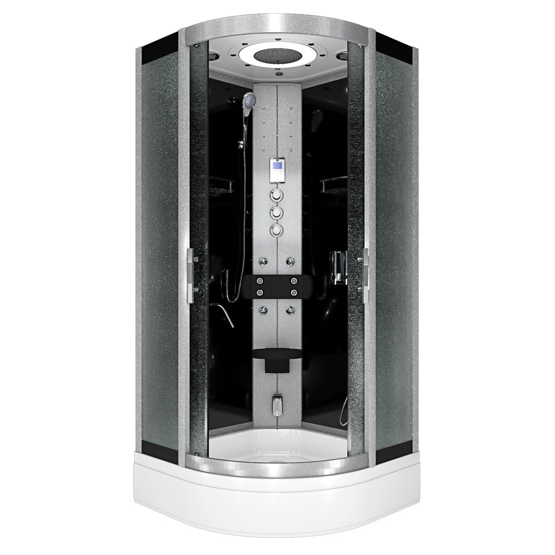 Dampfdusche Duschkabine Sauna Dusche D58-63M3 100x100 cm ohne 2K Scheiben Versiegelung
