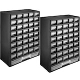thumbnail of tectake Lot de 2 casiers à vis 41 tiroirs - noir/blanc - 403515