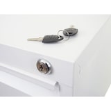 thumbnail of Armário de arquivo suspenso HWC-H16, armário de arquivo armário de aço para escritório, formato Legal + A4 bloqueável 134x46x62cm ~ branco