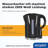 thumbnail of Exquisit Wasserkocher WK 3102 swi | 2200 Watt | 1,7 Liter Volumen | Wasserstandsanzeige | Überhitzungsschutz | Trockenlaufschutz