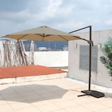 thumbnail of SVITA Sledeparasol 3m met beschermhoes Parasolstandaard opvulbaar 4-delige kantelparasol Taupe