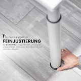 thumbnail of bümö höhenverstellbarer Schreibtisch 180x80 cm in graphit, Gestell silber - PC Tisch höhenverstellbar & groß, höhenverstellbarer Tisch Büro, großer