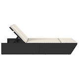 thumbnail of vidaXL Ligbed 2-persoons met kussens poly rattan zwart