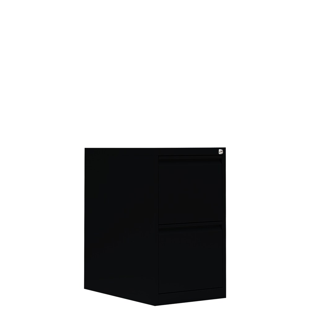 Lüllmann® Hängeregistraturschrank, 2 Schubladen einbahnig, 705 x 400 x 620 mm, tiefschwarz