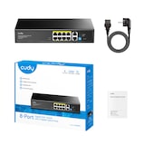 thumbnail of CUDY GS1010PE 8-Port Gigabit PoE+ Switch 2 Gigabit Uplink Ports 120W