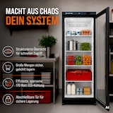 thumbnail of GastroHero Lagerkühlschrank ECO 400 Glastür Schwarz 336 Liter LED Beleuchtung Umluftkühlung 2 bis +8 °C Gewerbekühlschrank