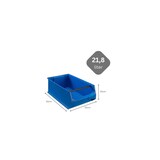 thumbnail of PROREGAL 4x Blaue Sichtlagerbox 5.1 mit Griffstange | HxBxT 20x30x50cm | 21,8 Liter | Sichtlagerbehälter, Sichtlagerkasten