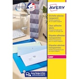 thumbnail of Etiquetas adesivas de poliéster transparentes brilhantes-Adesivo permanente-210x297mm, 1 etiqueta por folha-25 folhas-impressora a laser