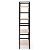 thumbnail of Libreria a scala Virginia 4 ripiani, colore legno/nero, 60 cm