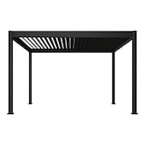 thumbnail of Weide E-Deluxe | elektrische Pergola mit LED | Voll Aluminium | 3 x 4 M | motorisiertes Lamellendach anthrazit