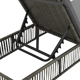 thumbnail of vidaXL Sonnenliege mit Auflage Poly Rattan Grau