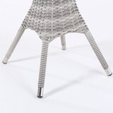 thumbnail of Mesa de terraza cuadrada, Tamaño: 70x70x72 cm, Aluminio y ratán sintético plano color gris, Cristal templado de 5 mm