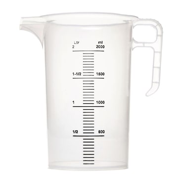 Jarro de medição de polipropileno Pro-Measures 2L Pro mede polipropileno2 155x155x225mm