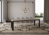 thumbnail of Ausziehbarer Tisch 200/304x90 cm Tecno Premium Taubengrau mit anthrazitfarbenen Beinen