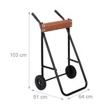 thumbnail of Relaxdays Außenborder Ständer, Lagerung & Transport, Langschaft Außenbordmotor, bis 100 kg, Stahl, Motorhalter, schwarz