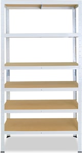 thumbnail of shelfplaza HOME 200x120x23 cm Schwerlastregal in weiß mit 6 Böden und 145 kg Traglast pro Boden