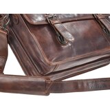 thumbnail of Greenburry Rugged Aktentasche Businesstasche Leder 41x30 cm braun