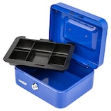 thumbnail of HMF Geldkassette abschließbar, Kasse mit Münzeinsatz, 5 Münzfächer, 20 x 16 x 9 cm, Blau