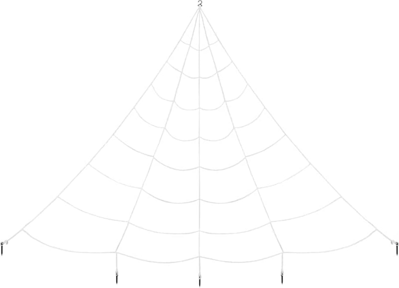 Ein weißes Spinnennetz-Klettergerüst.