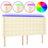 thumbnail of vidaXL LED Kopfteil Creme 203x16x118/128 cm Kunstleder