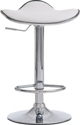 thumbnail of Décoshop26 - Set aus 2 weißen Barhockern aus Kunststoff mit verchromten Metallbeinen drehbar und höhenverstellbar TDB10307